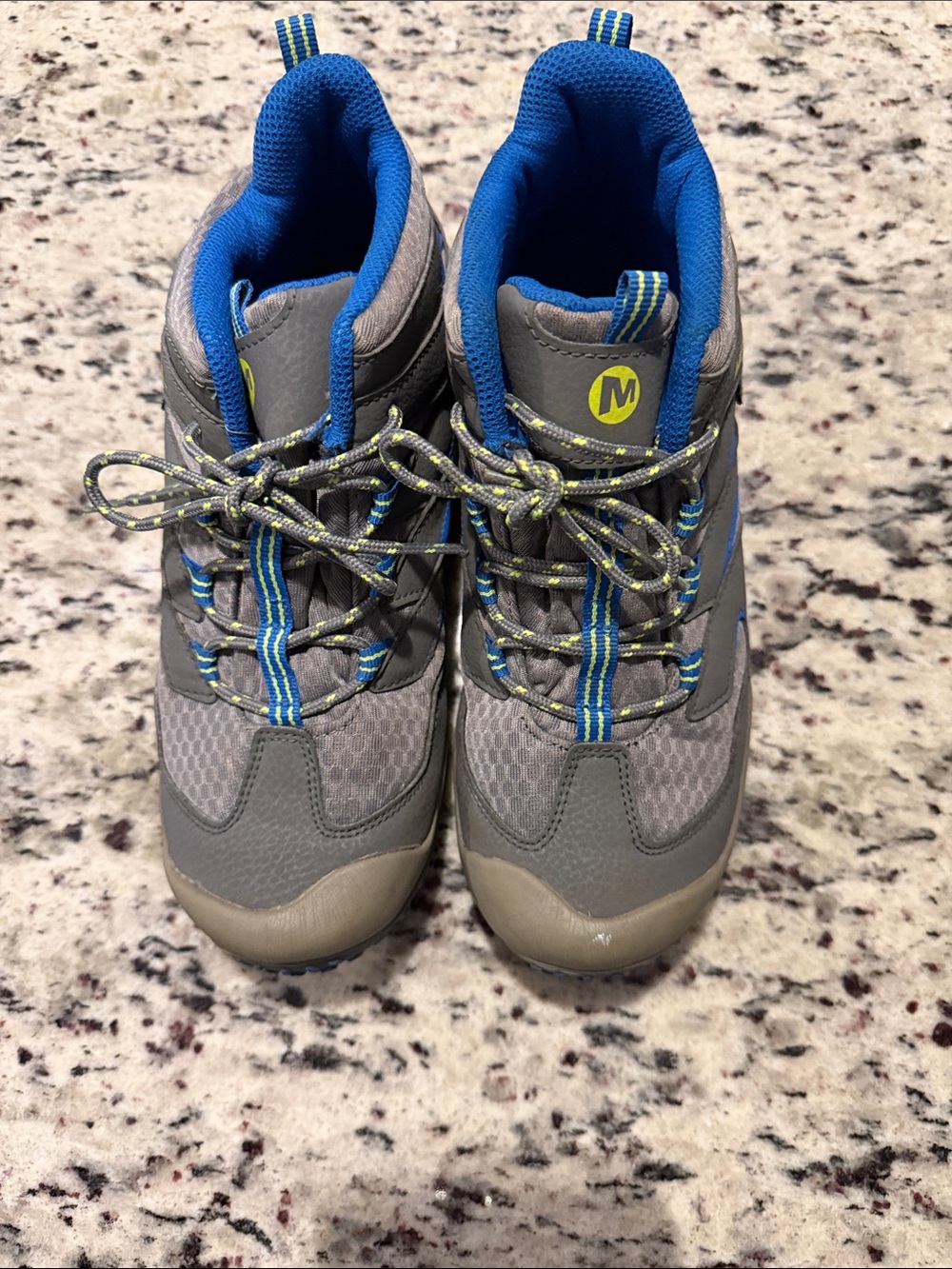 Merrell Kids Unisex Gray and Blue Hiking Sneakers